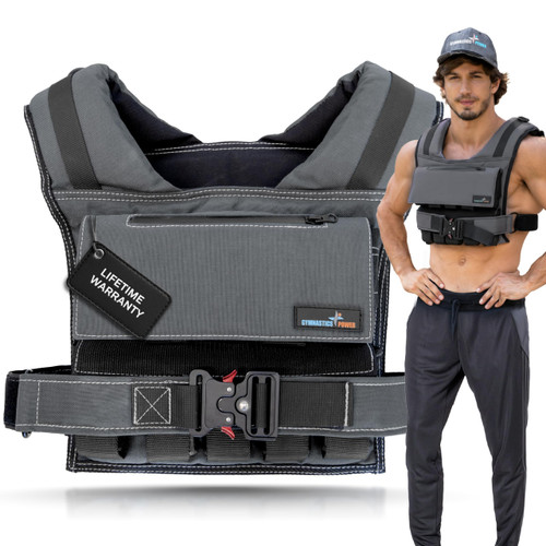 Weighted Vest 60lb Space Gray Removable Iron Weights for Men and Women Workout for Calisthenics and Fitness Sport Training