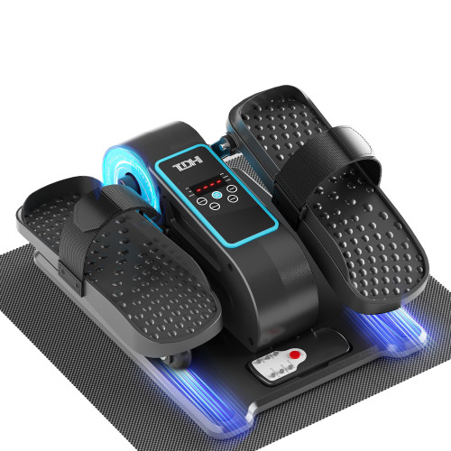 TDH Under Desk Elliptical Machine,Electric Leg Exerciser as Seen on Tv for Seniors Adults,Portable Quiet Elliptical Exercise Machine While Sitting with 12 Adjustable Speed Auto&HR Mode for Home Office