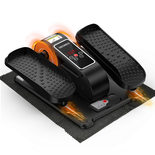 Under Desk Elliptical Machine, Electric Elliptical Leg Exerciser for Senior, Quiet and Compact Electric Seated Pedal Exerciser for Home with Monitor, Remote Control and 12 Adjustable Speeds