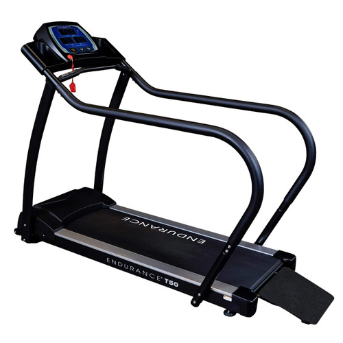 Body-Solid Endurance (T50) Rehab Walking Treadmill 1.5 HP Motor for Home and Commercial Use, Rehabilitation Treadmills 310 lbs. Capacity with LED Display and Wide Walking Pad, Black