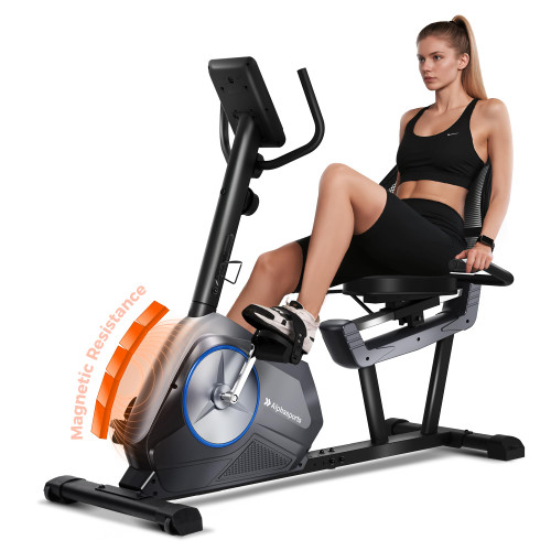 Recumbent Exercise Bike for Adult and Seniors,LUXECYCLES Stationary Bike,400 lbs Capacity,16-level Magnetic Resistance and Comfortable Adjust Seat
