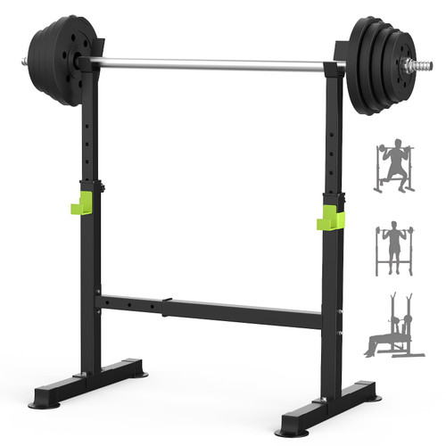 FitinOne Squat Rack, Height-Adjustable Dumbbell Rack for Home Gym, Multi-Function Barbell Rack, Portable Strength Training Dumbbell Rack, Home Gym Power Station for Home
