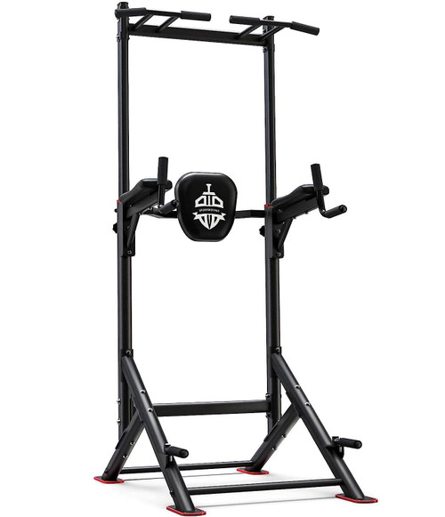 SPORTSROYALS PT2 Power Tower Pull Up Bar Station, 450LBS Stable Pull Up Dip Station for Home Gym Strength Training Equipment | FED Fitness