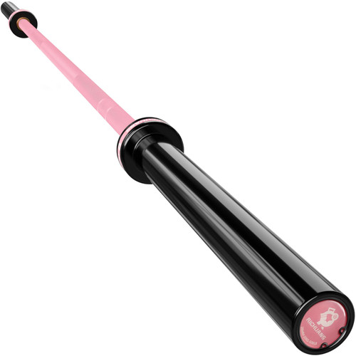RICHUANG 7ft Olympic Barbell Weight Bar for Weightlifting,Powerlifting,CrossFit Training,500 lbs Max Load Capacity,Q235 Steel,2 Inch Olympic Strength Training Bar for Home Gym,Exercises Fitness Equipment 500LBS-Pink