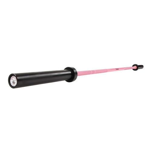 Fitvids 7ft Olympic Barbell 45LBS for Weightlifting and Powerlifting, 2 Inch Strength Training Bar with Needle Bearings, Pink