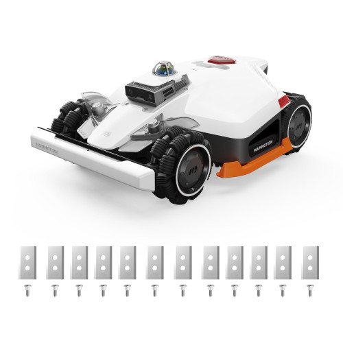 Mammotion LUBA 3 AWD 5000 Robot Lawn Mower, Perimeter Wire Free for 1.25 Acres, All-Wheel-Drive for 80% Slopes, 360° LiDAR+NetRTK+AI Vision, 50 Multi-Zone Management, Cutting Height 1.0"-2.7"