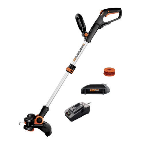Worx Cordless String Trimmer & Lawn Edger, 12" Electric Weed Wacker with Command Feed, 20V Weed Eater with 5.5 LBS, Battery & Charger Included, WG163.8