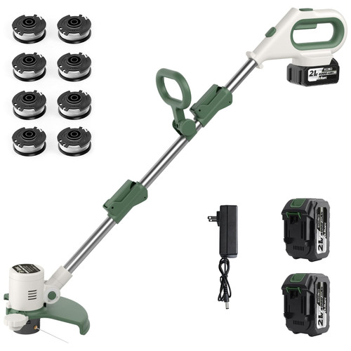 Cordless Weed String-Trimmers/Lawn Mower, 21V 3-in-1 with 8 Replace Auto Line Feed, Electric Grass Trimmer for Garden, Lawn, 120 Mins of Non-Stop