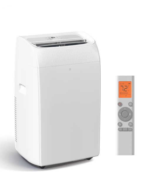EnerGlow 14000BTU Portable Air Conditioner, 4-in-1 Cools 750 Sq.Ft, Quiet AC Unit with Fan & Dehumidifier, LED Display, Remote, Auto Swing, 24H Timer, Window Kit, for Bedroom/Office/Dorms/Apartment