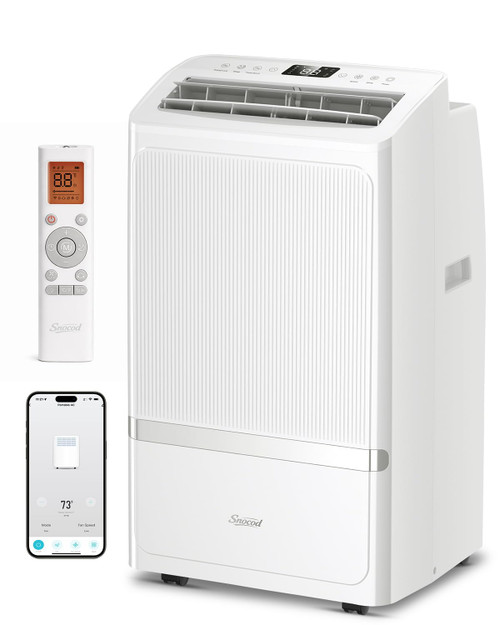 Portable Air Conditioners, 16000 BTU AC Cools up to 800 Sq Ft, Quiet 40 dB Free Stand Portable AC with Drainage-Free Cooling/Fan/Dehumidifier, Sleep Mode, APP&Remote Control, Installation Kit