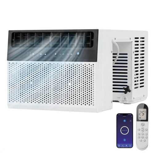 Aoxun 10000BTU U-shaped Window Air Conditioner with App Control,6-in-1 Window AC Unit Cools up to 450 sq.ft, Window AC Unit with Cool/Dry Fan/Auto Sleep,Energy Saving,Easy Install,Remote Control