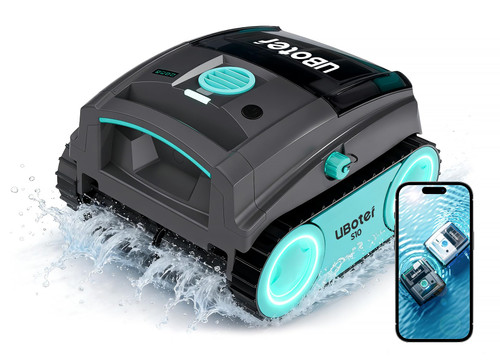 [2026 Upgrade] UBoter S10 Cordless Robotic Pool Cleaner, 150-Min Wall Climbing Vacuum 4-in-1 for Inground Pools & Above Ground Pool up to 1290 Sq.Ft, Waterline & Step Cleaning, Smart App, Self-Parking