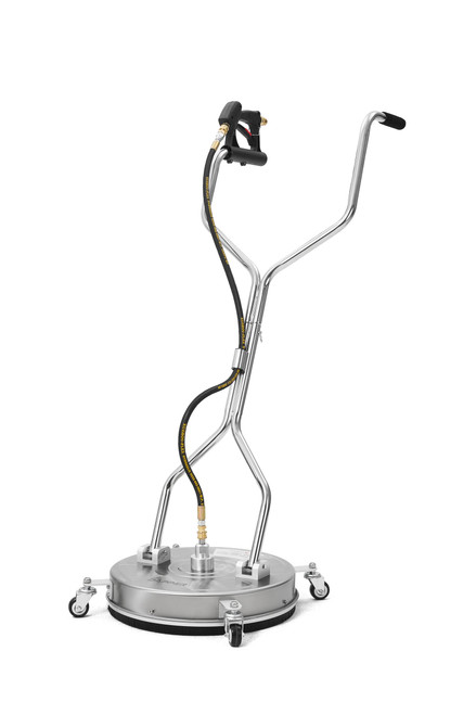 Dapper Supply 18 in. Pressure Washer Surface Cleaner in Stainless Steel w/Handles & Wheels, 4350 Max PSI, 3/8" Connector & 2 Adapters Ideal for Driveways, Sidewalks, Patios, Decks