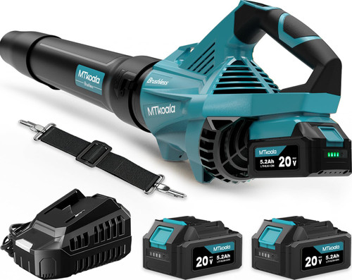 Leaf Blower Cordless, New Upgraded 1200W Brushless Motor Leaf Blower, 700CFM 200MPH with 3 Speed Modes, 160Mins Max Runtime, Handheld Electric Blower for Lawn Care, Yard, Dust & Snow (Blue)