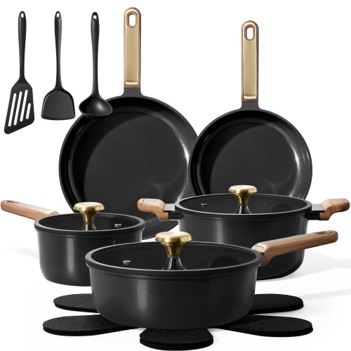 CAROTE Ceramic Cookware Set Nonstick