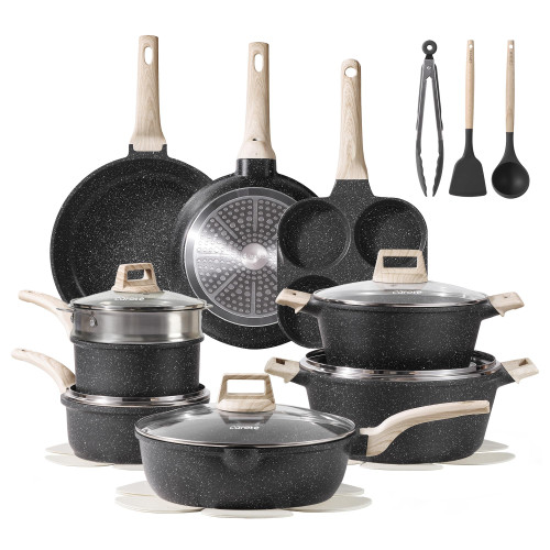 CAROTE 21pcs Pots and Pans Set Nonstick