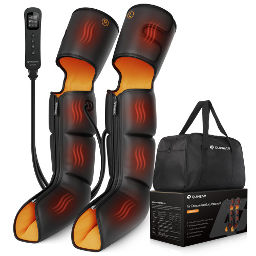 3-in-1 Foot Calf & Thigh Massager with Heat and Compression Therapy, Leg Massage Boots for Pain Relief