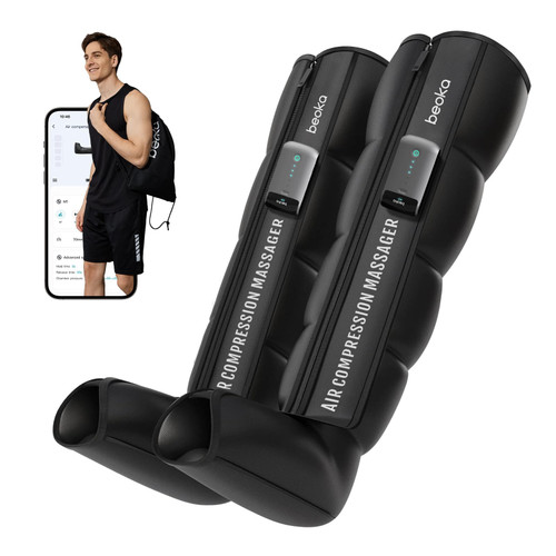 Leg Recovery System for Fast Recovery, Cordless Air Compression Boots with 3 Modes 5 Intensities for Athletes Runners and Travelers-L