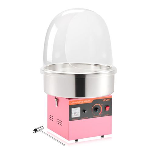 VEVOR Electric Cotton Candy Machine, 1000W Commercial Floss Maker With Cover