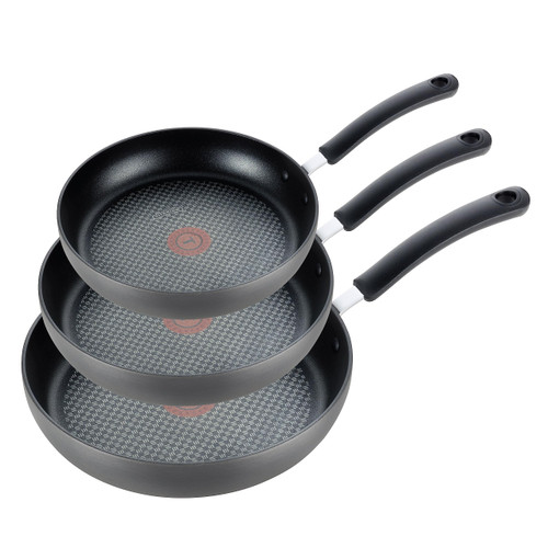 Ultimate Hard Anodized Nonstick Fry Pan Set 3 Piece: 8, 10.25, & 12 Inch, Oven Broiler Safe 400F, Kitchen Cookware Set