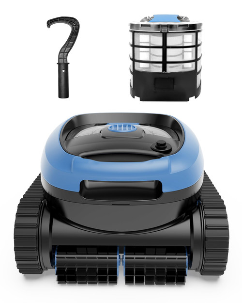 Mosenpol Robotic Pool Vacuum, 3-in-1 Cordless Pool Cleaner for Inground & Above Ground Pools, Wall & Waterline Cleaning, Smart Navigation, Self-Parking