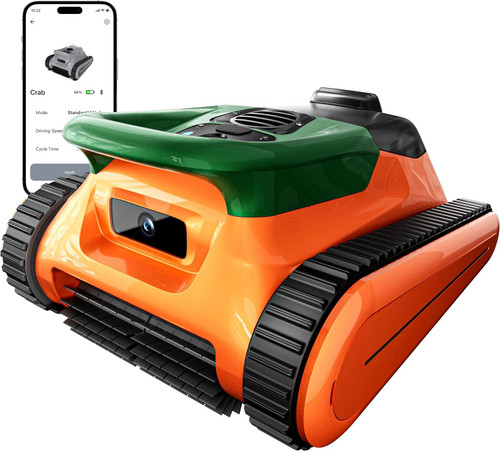 Wall Climbing, Sonar Navigation, 3 Modes Automatic Pool Robot for Inground & Above-Ground Pools Up to 2150 Sq. Ft.