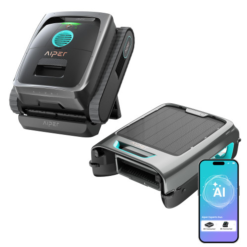 (2026 New) AIPER Experts Duo: Robotic Pool Cleaner & Solar Pool Skimmer, 360° Top-to-Bottom Cleaning, 7 Day Hands-Free Care