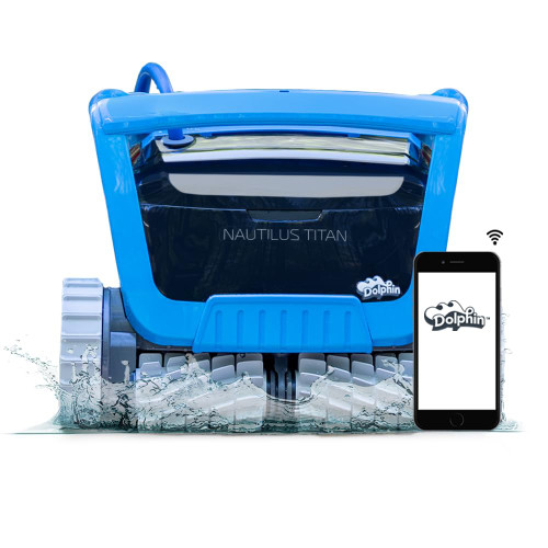 Dolphin (Upgraded 2026) Nautilus Titan Wi-Fi Automatic Robotic Pool Vacuum Cleaner Waterline Scrubbing, Multi-Layer Filtration