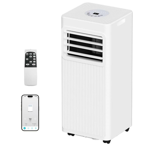 16,000 BTU 5-in-1 Air Conditioner Portable Up to 850 Sq.Ft., Portable AC Unit with Cool, Fan, Dehumidifier, 24H Timer, Sleep Smart WiFi Remonte
