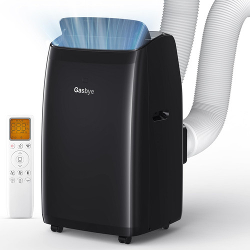 Gasbye Dual Hose Portable Air Conditioner, [2026 Upgraded] Full DC Inverter Compressor, Energy-Saving 13.6 CEER, Low Noise (45dB), Cools Room up to 500 Sq.Ft.
