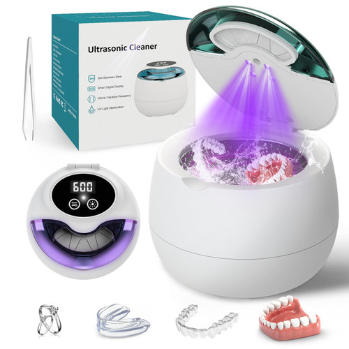 Cleaner Machine with 200ML Dental Cleaning Pod, 4 Modes Ultrasonic Cleane