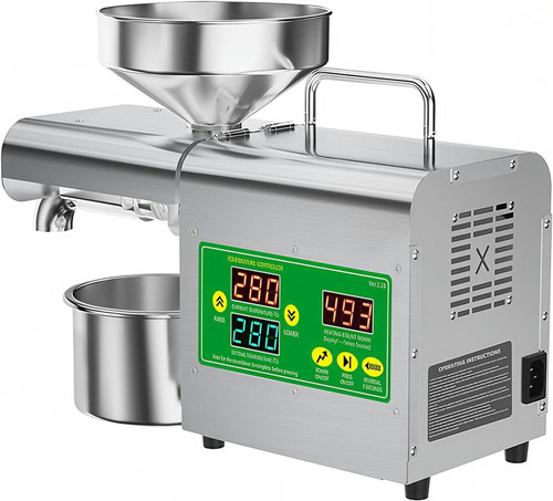 Electric Oil Press Machine - Dual Cold & Hot Press Modes, with Digital Temperature Adjustment