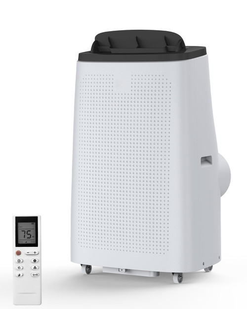 14,000 BTU Portable Air Conditioner Cools Up to 750 Sq.Ft, 3-IN-1 Quiet Portable AC Unit with Remote Control & Installation Kits for Large Room