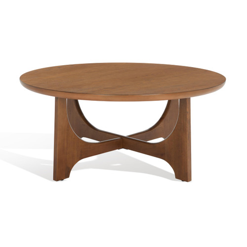 Sasha Wood Coffee Table - Medium Oak - Wood - Modern Round Design - Ideal for Living Room, Family Room