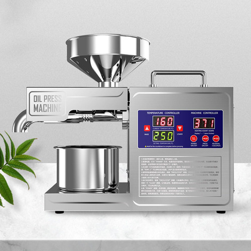 Electric Oil Press Machine 110V Hot/Cold Electric Automatic Oil Press Extractor