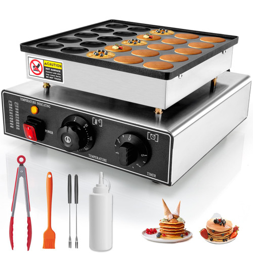 Mini Pancake Maker Machine, 25PCS Mini Dutch Pancake Baker Maker Commercial, Stainless Steel