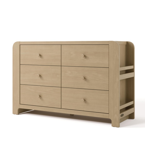 6 Drawer Dresser with Bookshelves – GREENGUARD Gold Certified Storage for Baby and Kids Room