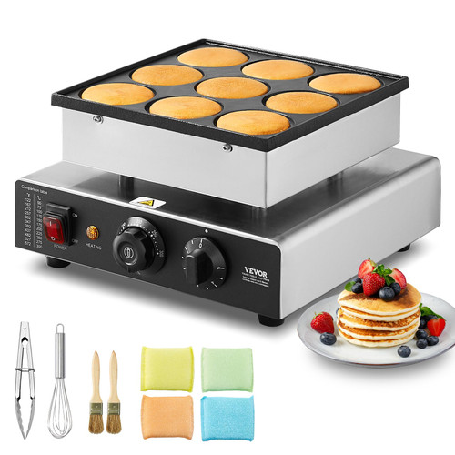 Pancake Maker, 9PCS 76mm Diameter Dorayaki Baker Machine, 850W