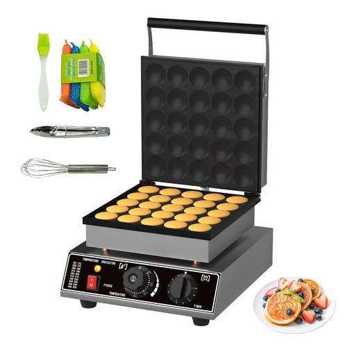 Commercial 25 PCS Mini Dutch Pancake Maker, 1750W Electric Mini Pancakes Maker Machine