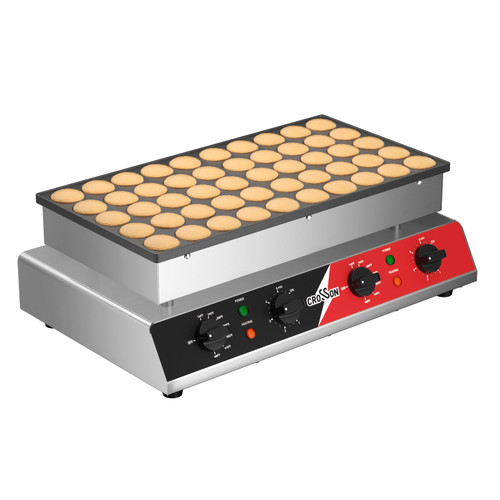 Mini Pancake Maker, 50PCS 43mm Diameter Dutch Muffin Waffle Baker, Non-stick Stainless Steel Poffertjes Grill