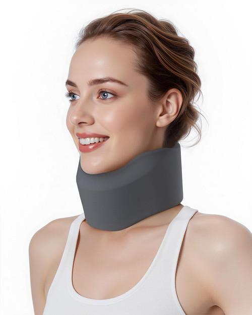 Neck Brace for Sleeping, for Relief Neck Pain and Provide Support Soft Cervical Collar, Neck Support Keep Vertebrae Stable & Aligned Relief of Cervical Spine Pressure Gray (Medium Size)