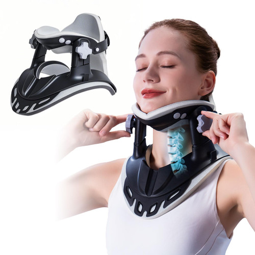 ALPHAY Neck Stretcher Cervical Traction, Neck Braces for Neck Pain and Support, Adjustable Cervical Traction Devices for Home Use, Neck Decompression Device and Revive Cervical Spine