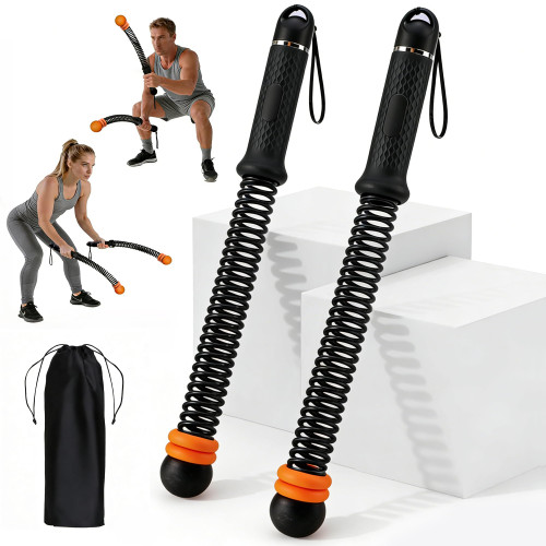 VividPulse 2PCS Weighted Ropeless Battle Ropes for Home Gym - Portable & Quiet Training Rope for HIIT, Strength & Low-Impact Cardio - Full Body Workout Equipment for Men & Women