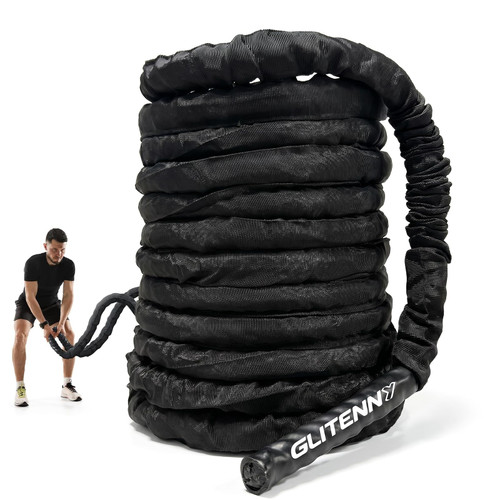Battle Ropes Black Workout Rope 1 inch Battle Ropes for Home Gym 30ft Exercise Ropes for Working Out Heavy Ropes for Exercise Training Weighted Rope Weighted Workout Rope Battle Rope