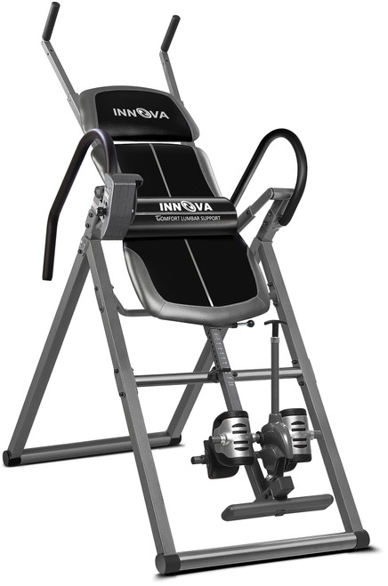 Innova ITX1200A Inversion Table with Adjustable Stretch Bars for Optimal Slope Inversion and Full Body Stretch, Silver/Black