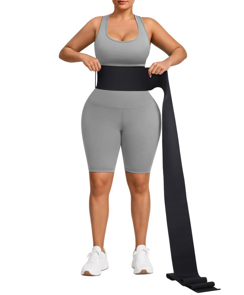 FeelinGirl Waist Trainer for Women Trimmer Belt Long Torso Tummy Wraps