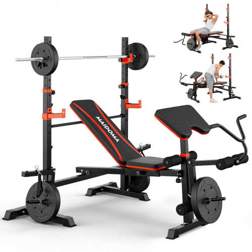 MAIDOMA 1500LB 8 IN 1 Weight Bench with Leg Extension