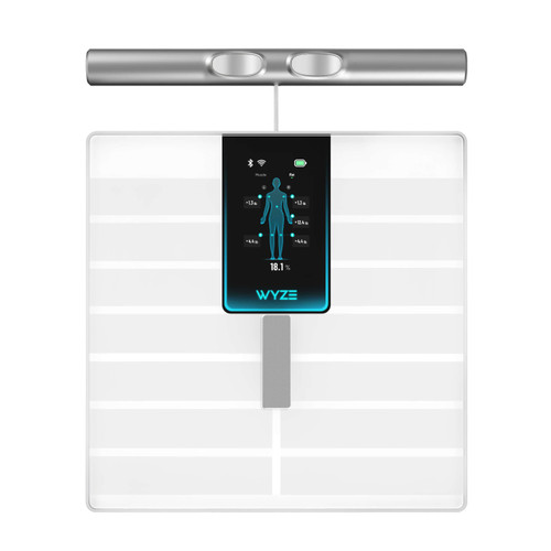 Wyze Smart Scale Ultra BodyScan with Handle – Wi-Fi & Bluetooth Body Composition Scale for Weight, BMI, Body Fat, Muscle Mass, and Segmental Measurement, 400 lbs, White