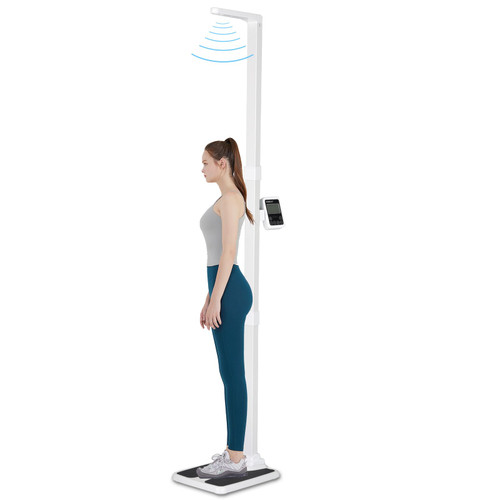 JJFFTAO,Professional Digital Physicians Scale，Ultrasonic Height and Weight Scale，Multifunctional Medical Measuring Scale for Weight and Height Measurement,Weight Capacity 440 lbs / 35.4”-78.7”