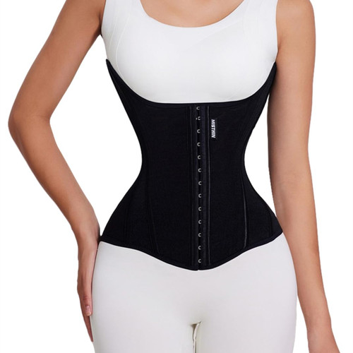 MISTHIN Waist Cincher Trimmer Belt Girdle Workout Shapewear Tummy Control Shaper Waist Trainer for Women (Black, X-Small)